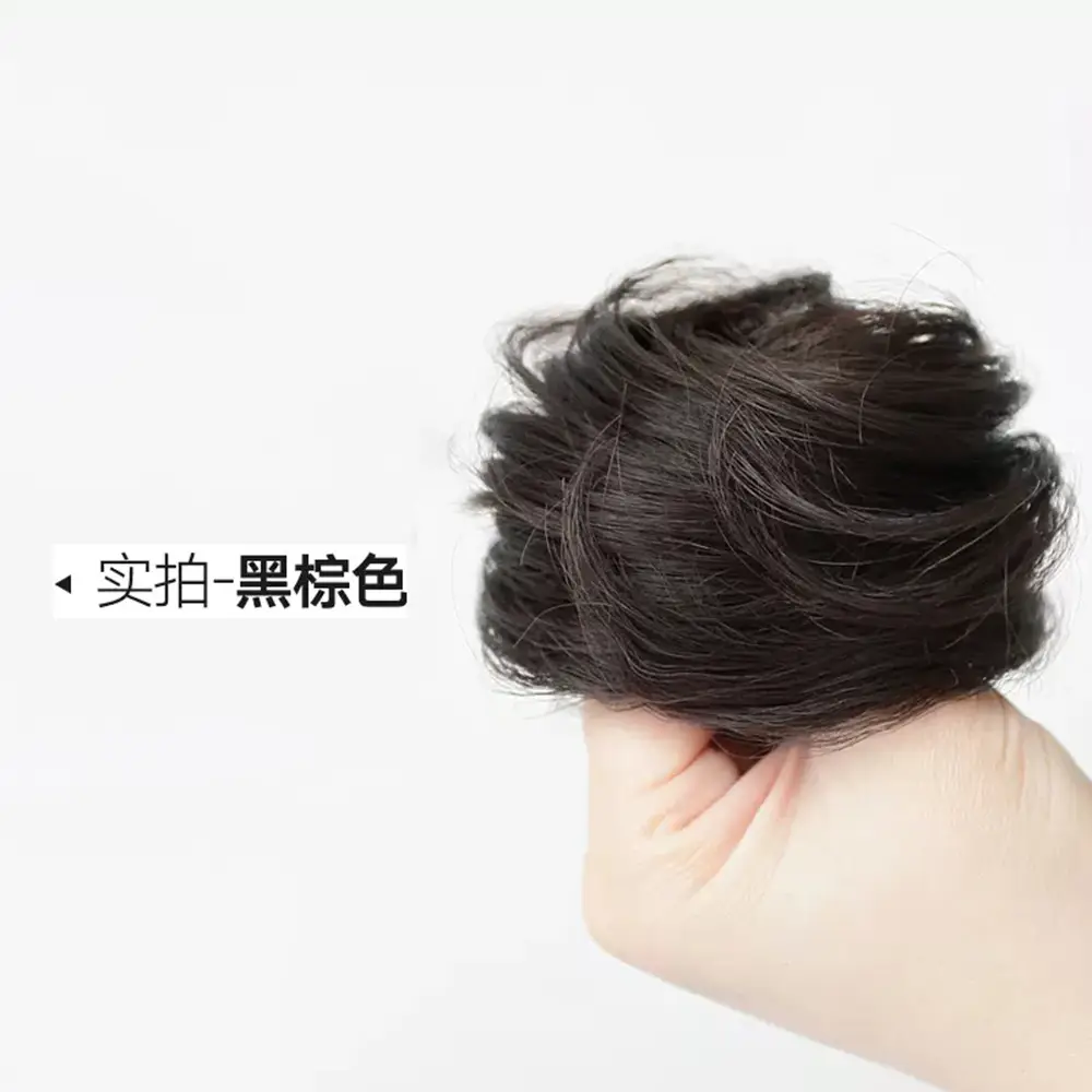 Female Hair Ring Ball Hair Wig Package Small Half Ball Simulation Hair Coil Hair Wig - Image 2