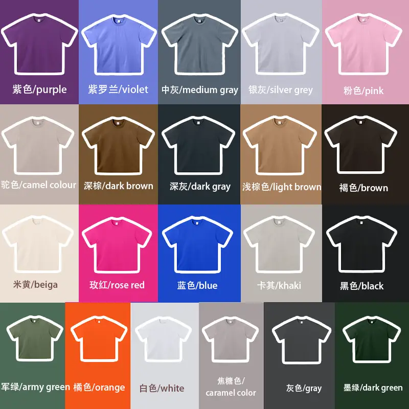 Men's Blue Cotton T-Shirt 260G Double Yarn — feature 2