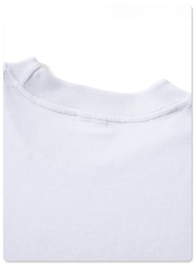 Men's Blue Cotton T-Shirt 260G Double Yarn — feature 25