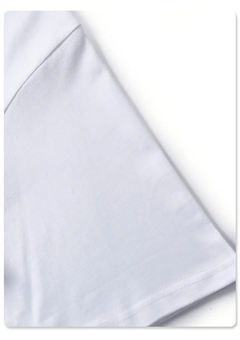 Men's Blue Cotton T-Shirt 260G Double Yarn — feature 26