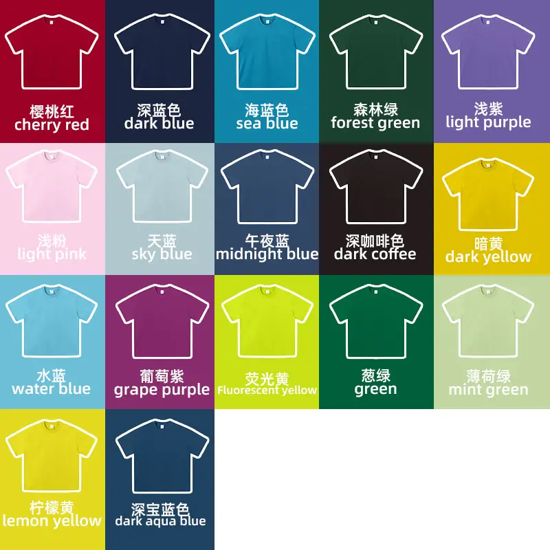 Men's Blue Cotton T-Shirt 260G Double Yarn — feature 3