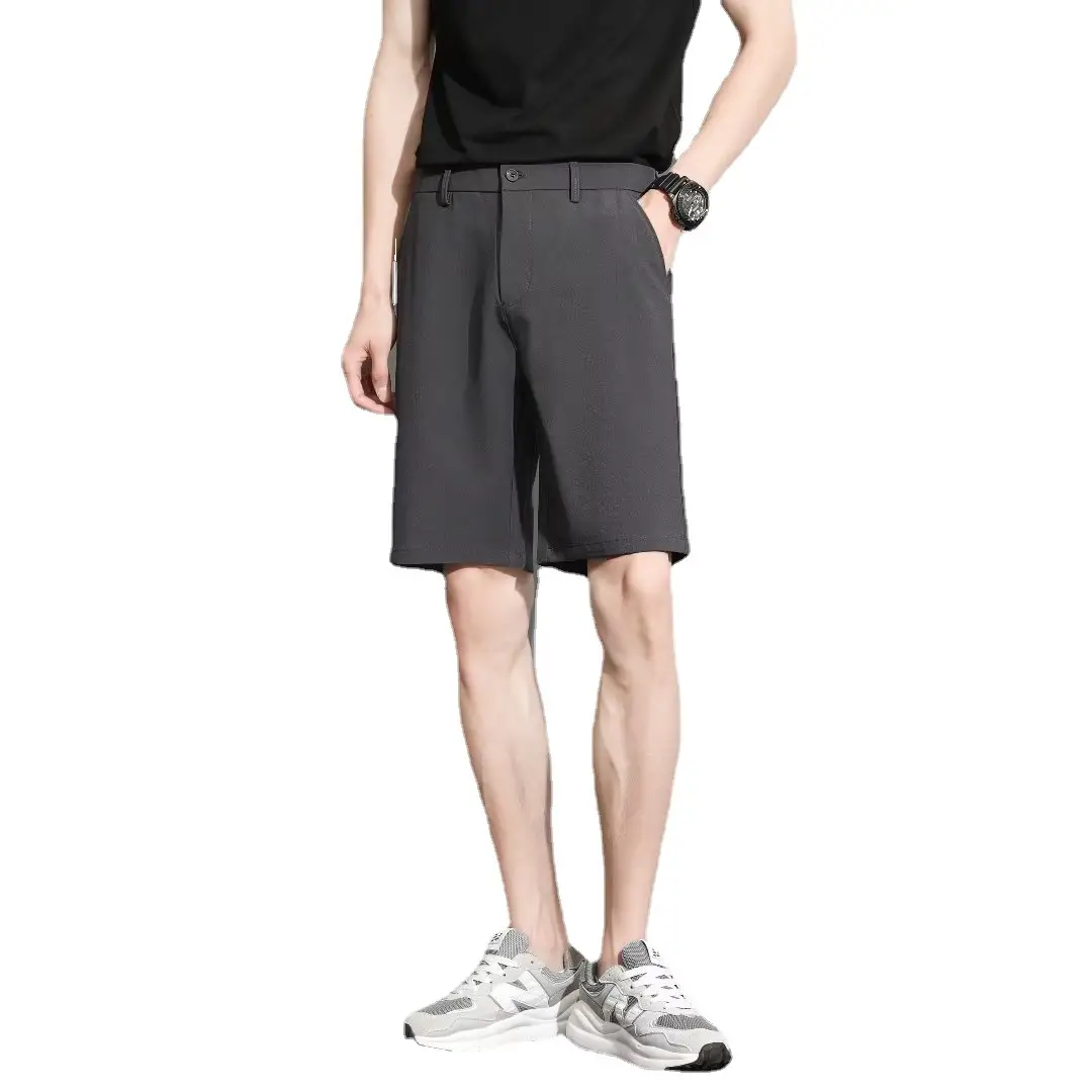 Men Black 5-Point Slim Fit Shorts Korean Style - Image 9