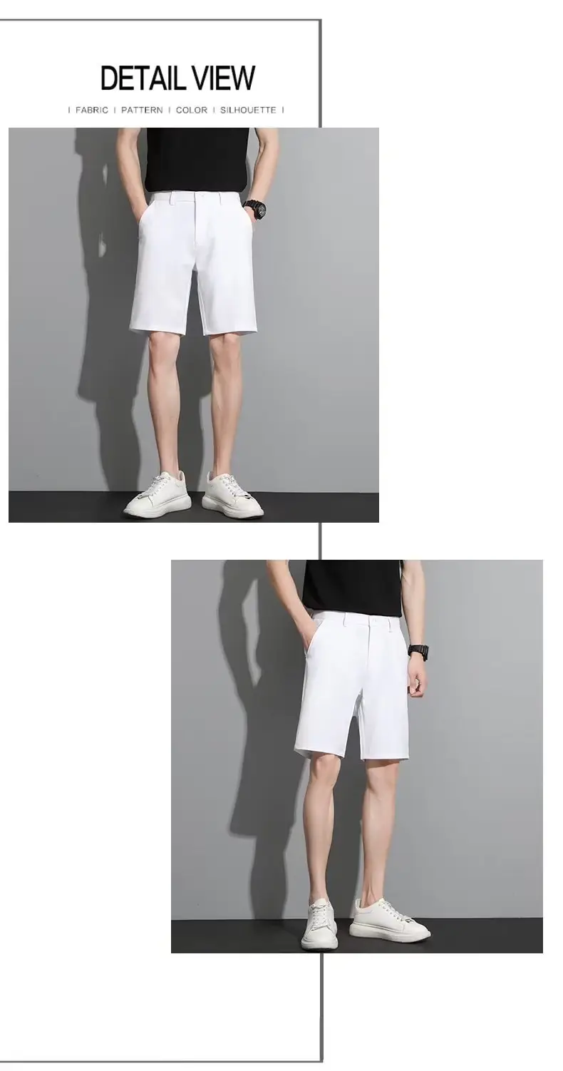 Men Black 5-Point Slim Fit Shorts Korean Style — feature 112