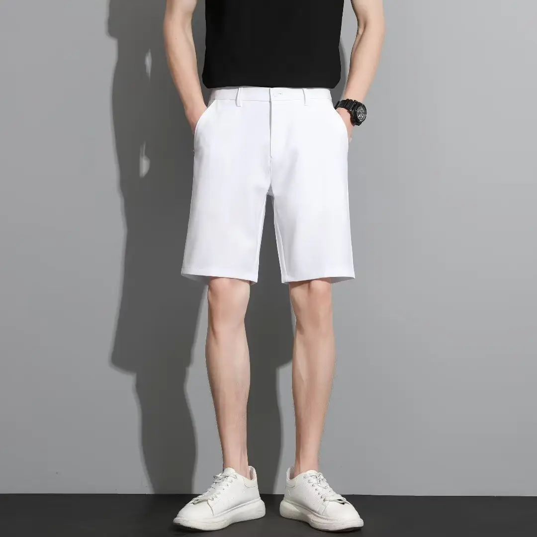 Men Black 5-Point Slim Fit Shorts Korean Style — feature 18