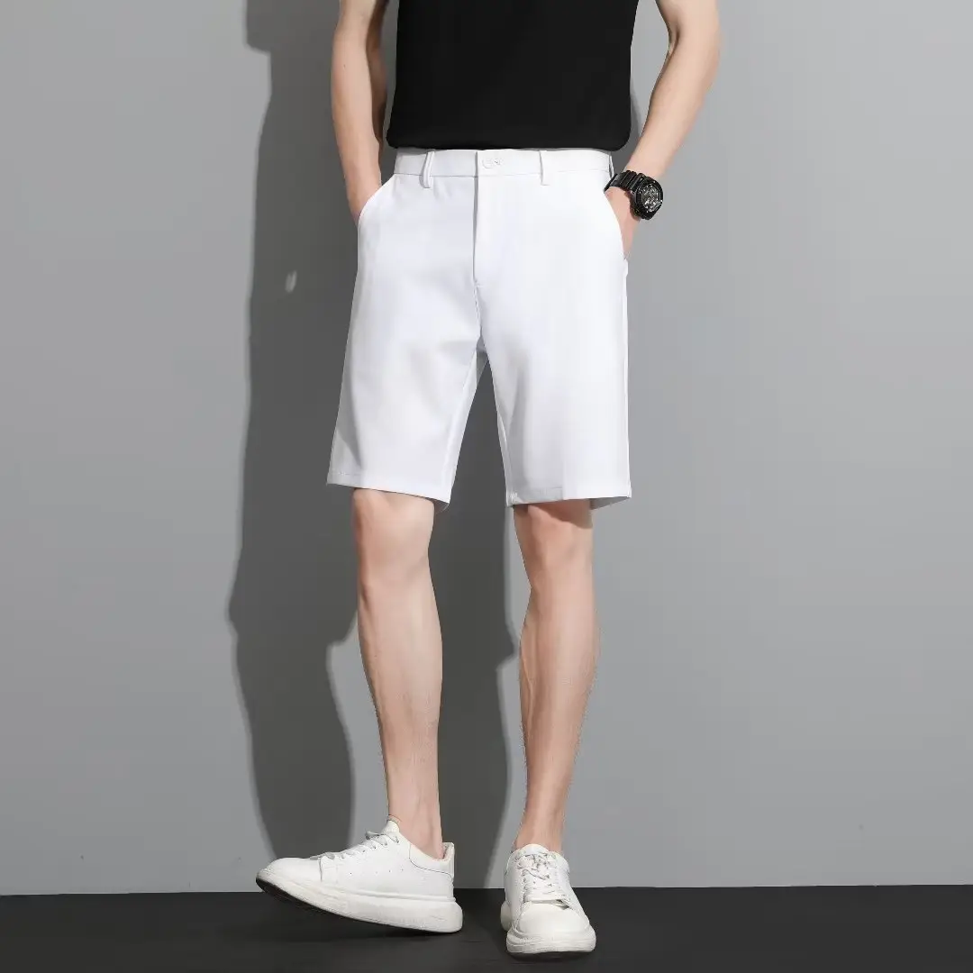 Men Black 5-Point Slim Fit Shorts Korean Style — feature 19