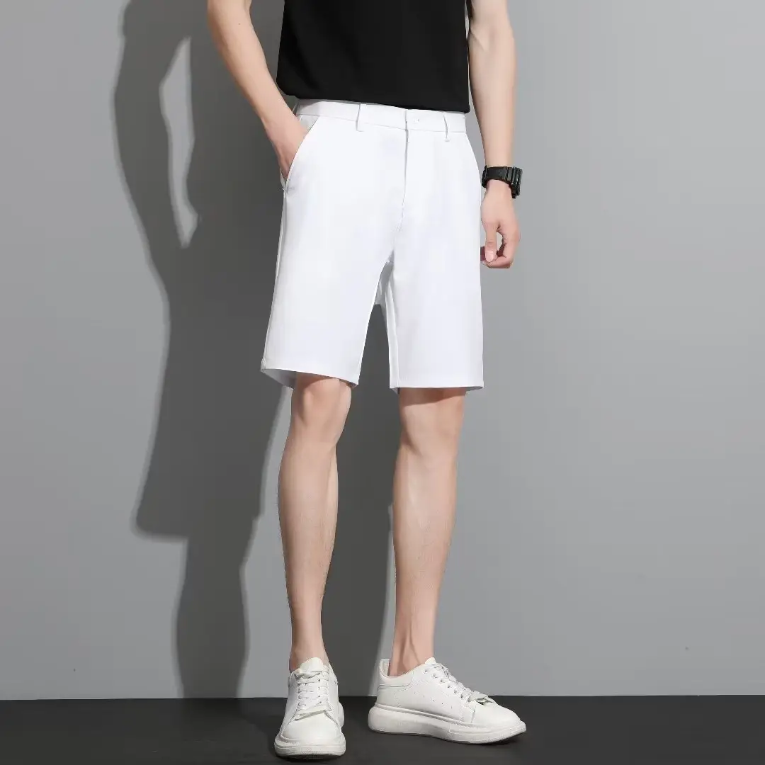 Men Black 5-Point Slim Fit Shorts Korean Style — feature 21