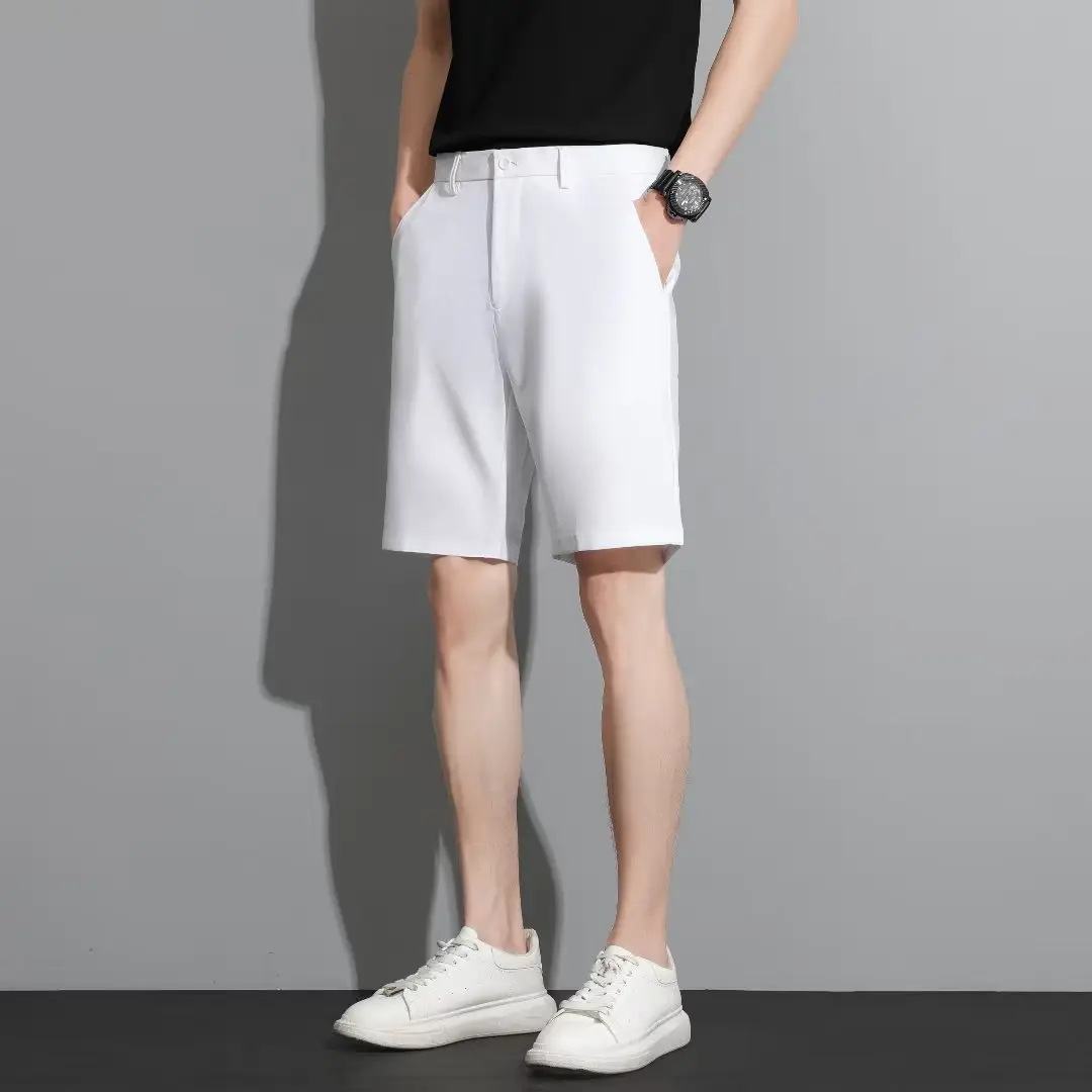 Men Black 5-Point Slim Fit Shorts Korean Style — feature 22