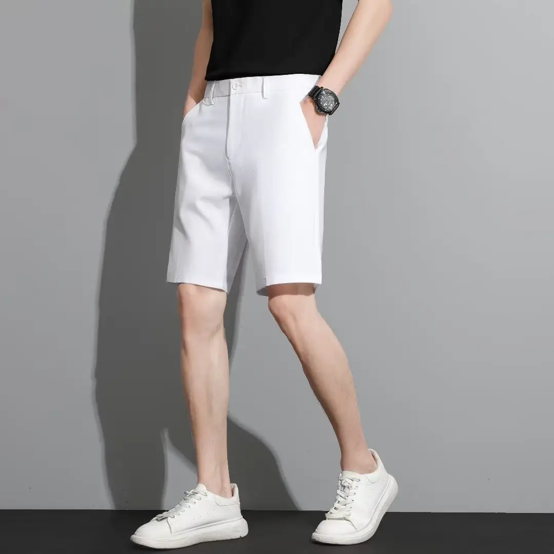 Men Black 5-Point Slim Fit Shorts Korean Style — feature 23