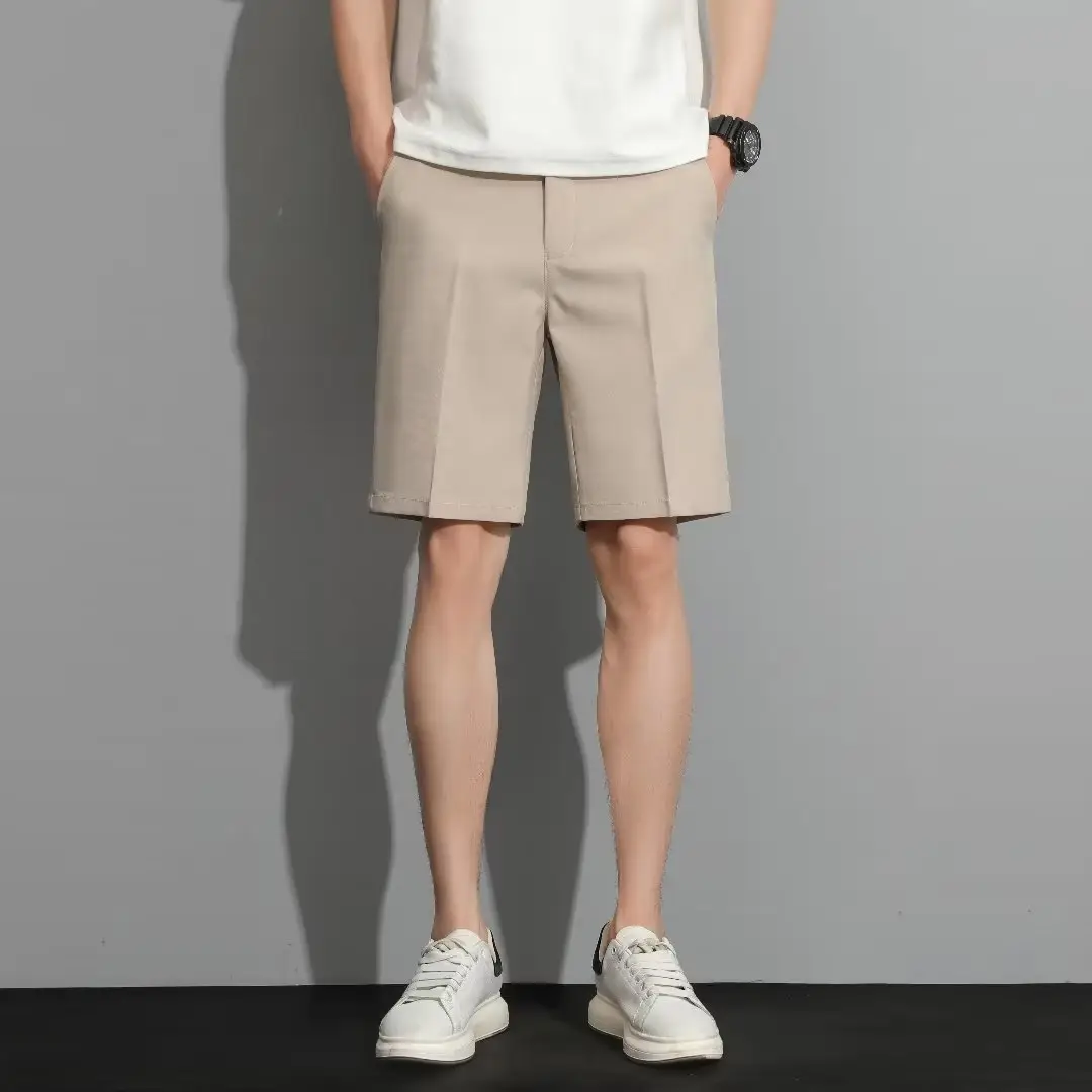 Men Black 5-Point Slim Fit Shorts Korean Style — feature 27