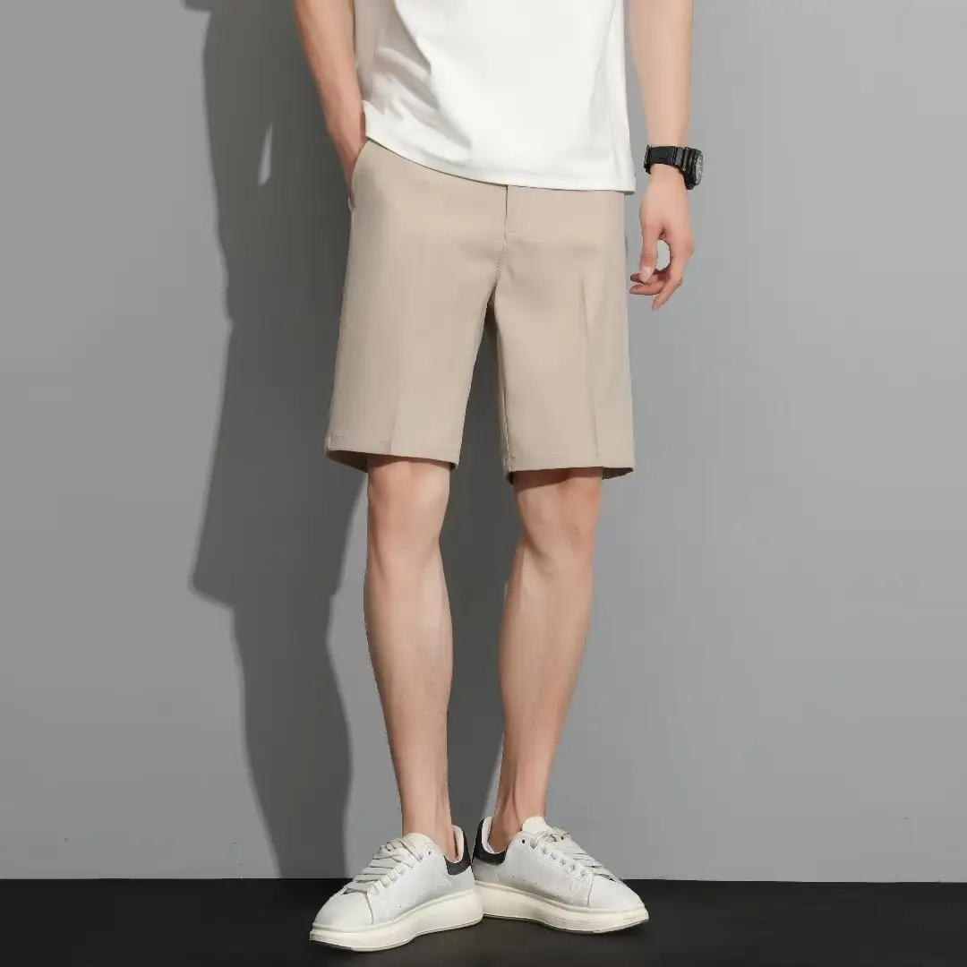Men Black 5-Point Slim Fit Shorts Korean Style — feature 28