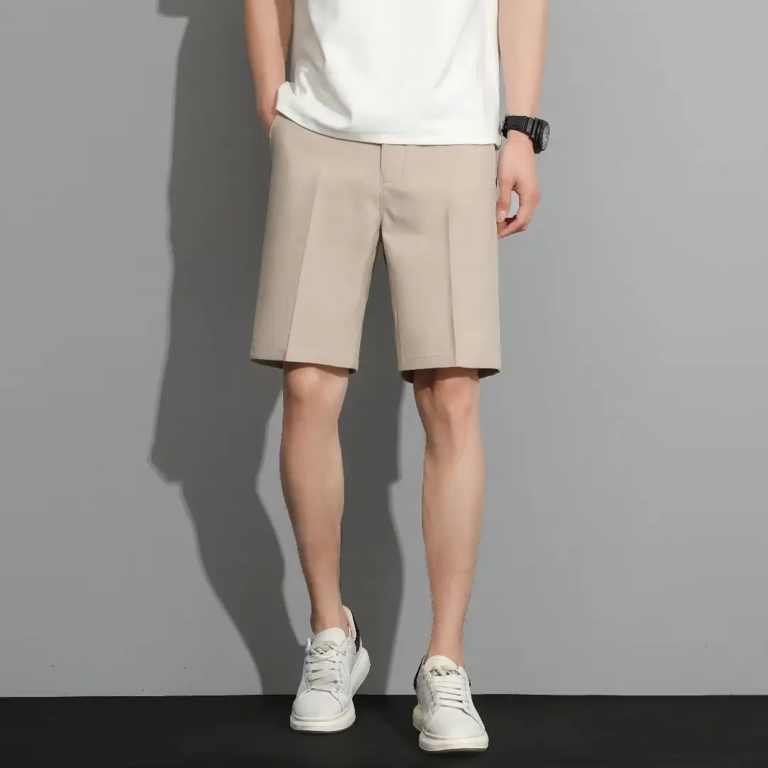 Men Black 5-Point Slim Fit Shorts Korean Style — feature 29