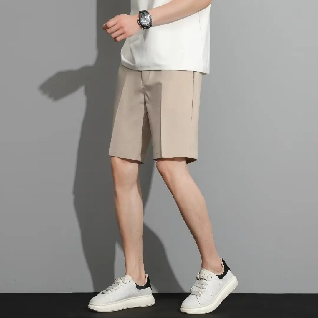 Men Black 5-Point Slim Fit Shorts Korean Style — feature 30