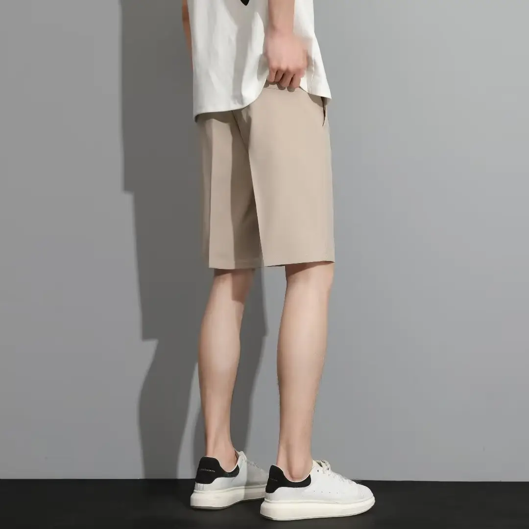 Men Black 5-Point Slim Fit Shorts Korean Style — feature 32