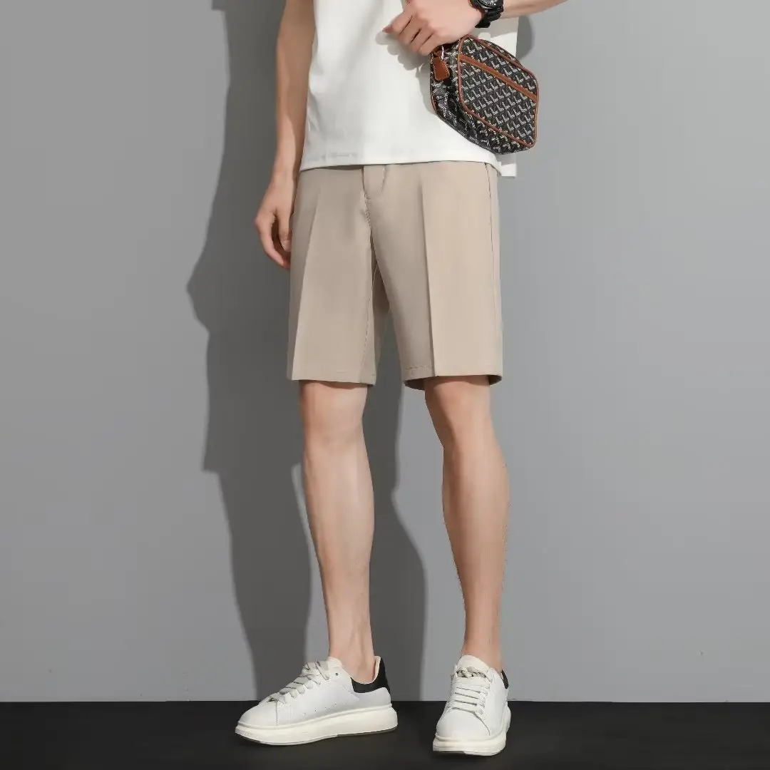 Men Black 5-Point Slim Fit Shorts Korean Style — feature 33