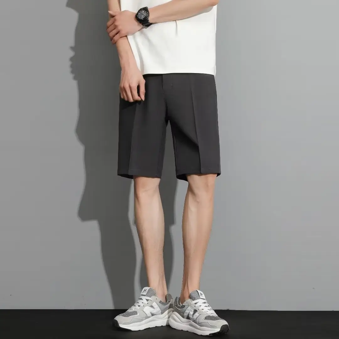 Men Black 5-Point Slim Fit Shorts Korean Style — feature 39