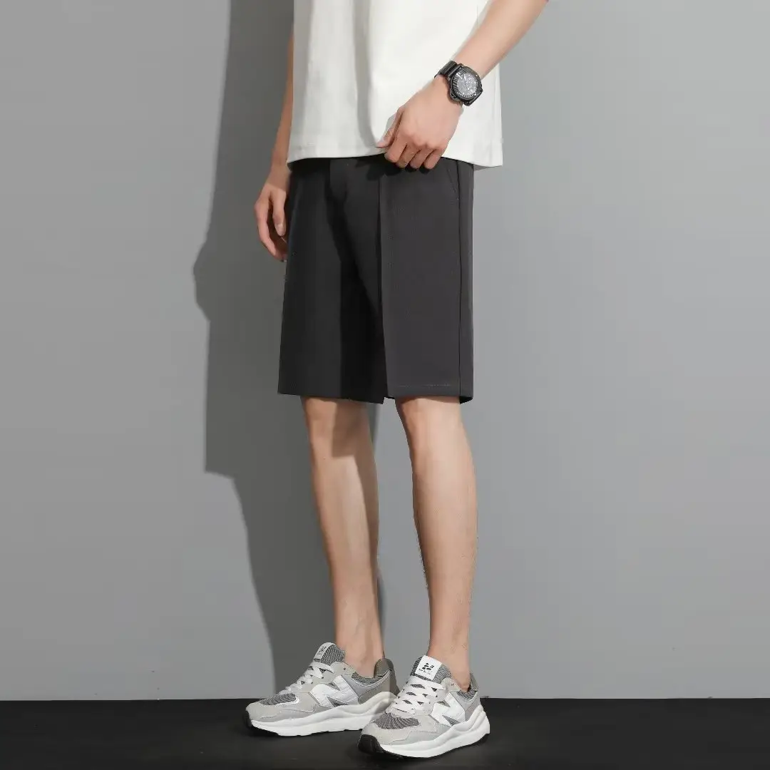 Men Black 5-Point Slim Fit Shorts Korean Style — feature 41