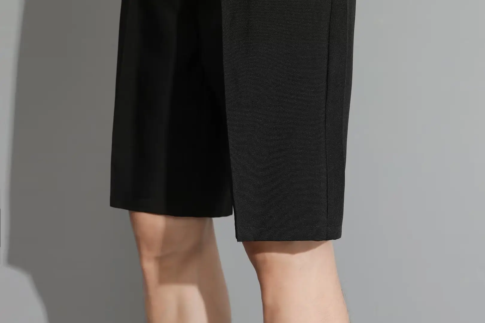 Men Black 5-Point Slim Fit Shorts Korean Style — feature 58