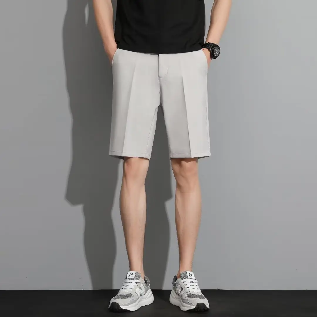 Men Black 5-Point Slim Fit Shorts Korean Style — feature 60