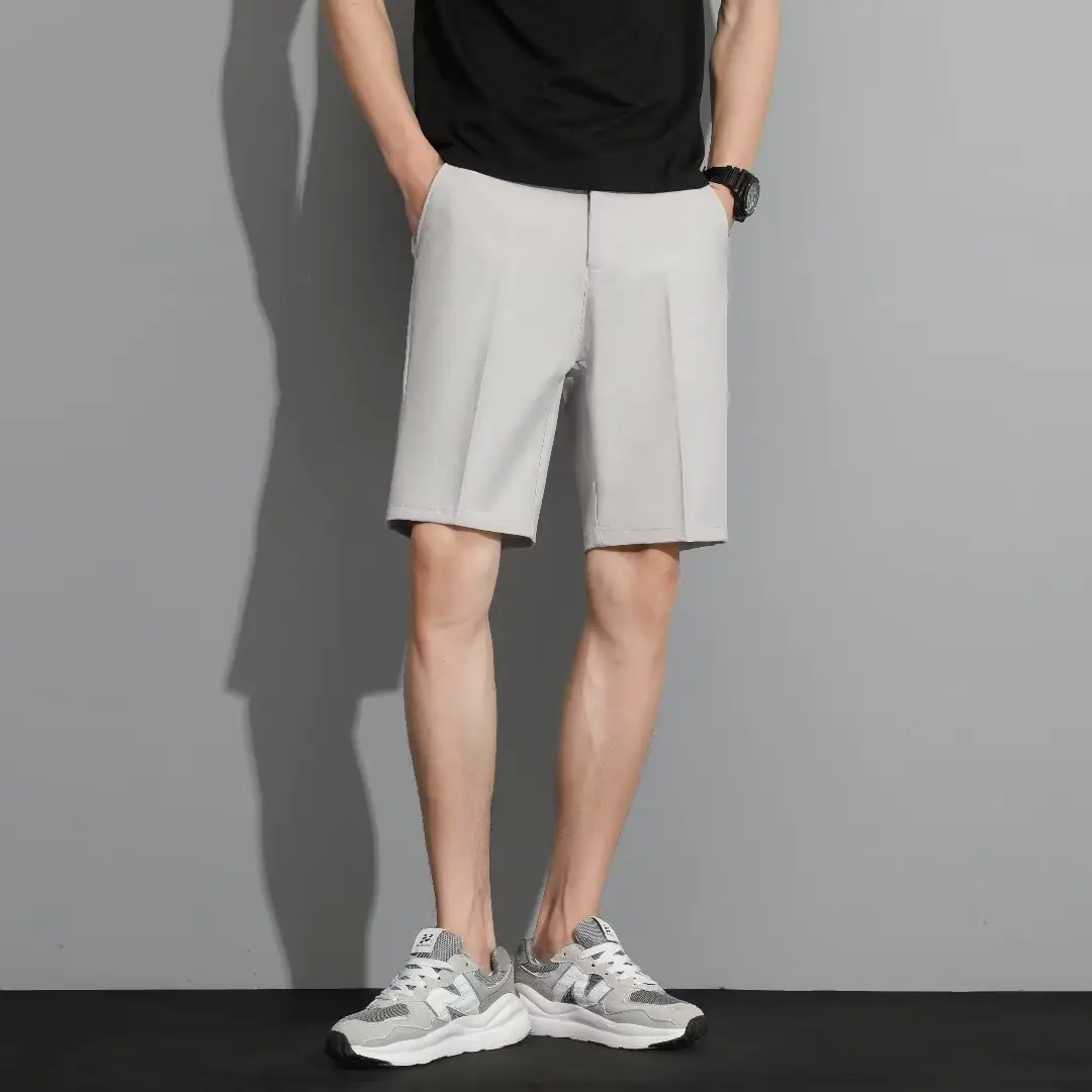 Men Black 5-Point Slim Fit Shorts Korean Style — feature 61