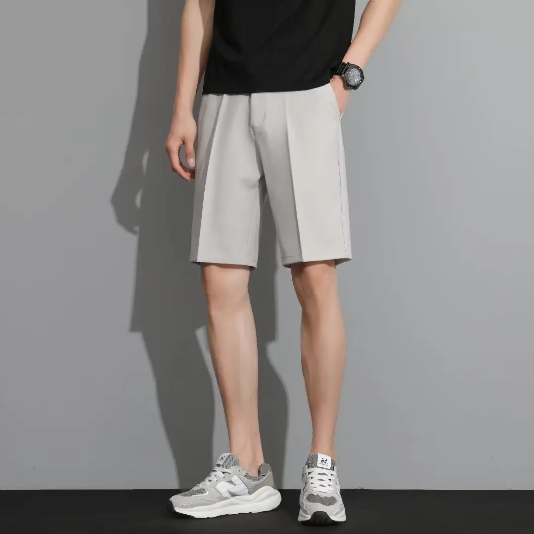 Men Black 5-Point Slim Fit Shorts Korean Style — feature 62