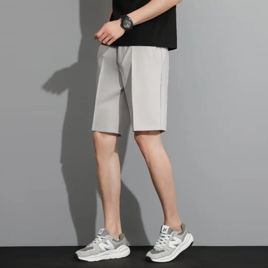 Men Black 5-Point Slim Fit Shorts Korean Style — feature 63