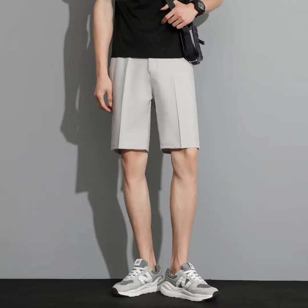 Men Black 5-Point Slim Fit Shorts Korean Style — feature 66