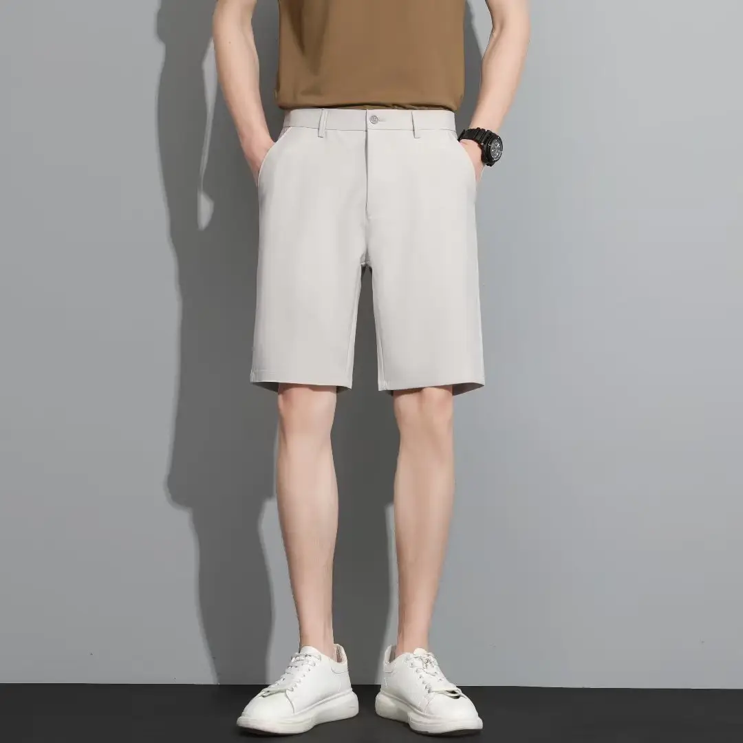 Men Black 5-Point Slim Fit Shorts Korean Style — feature 69