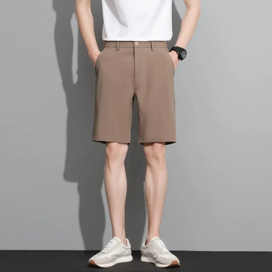 Men Black 5-Point Slim Fit Shorts Korean Style — feature 88