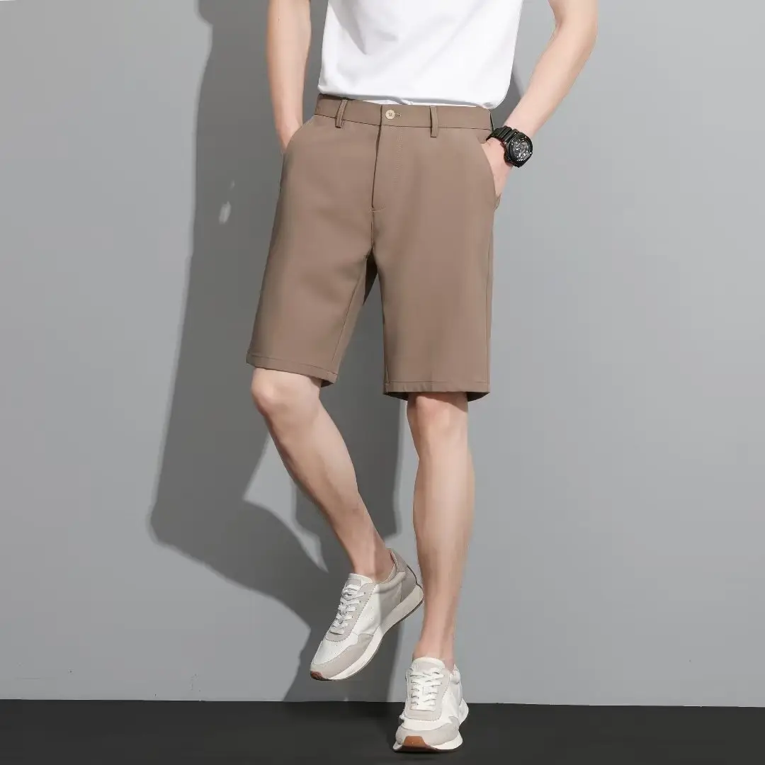Men Black 5-Point Slim Fit Shorts Korean Style — feature 92
