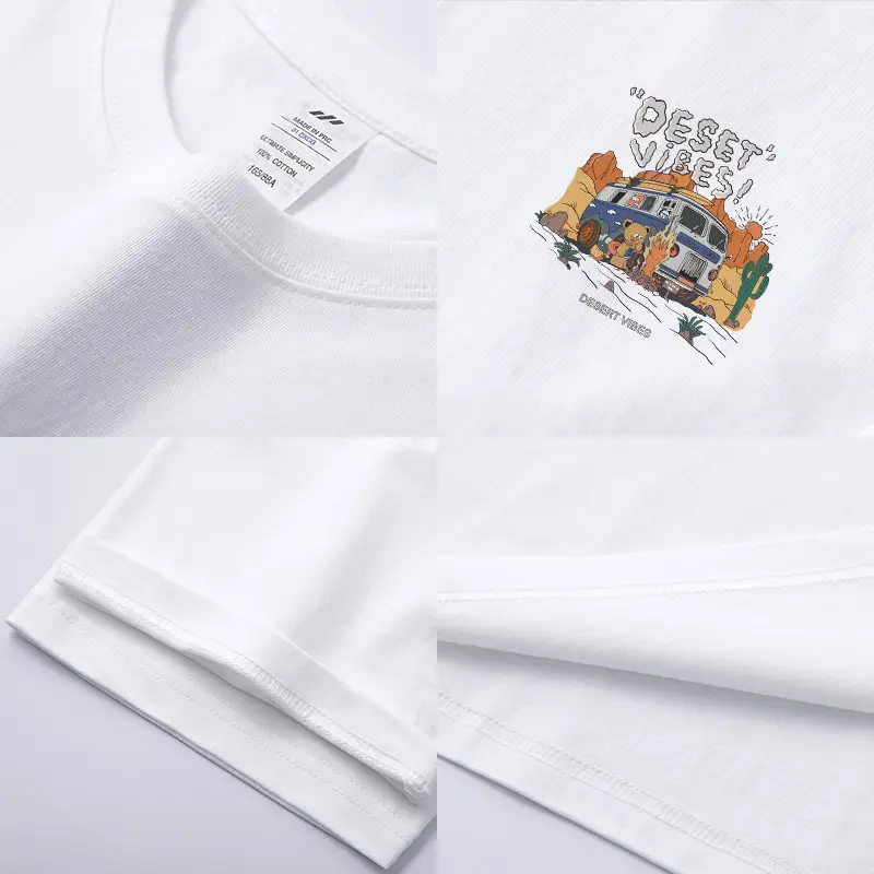 Men Cotton Cartoon T-Shirt White 2023 - Image 13