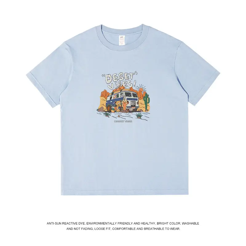 Men Cotton Cartoon T-Shirt White 2023 - Image 4