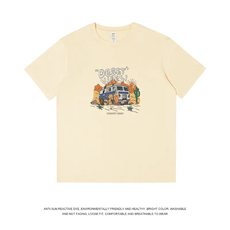 Men Cotton Cartoon T-Shirt White 2023 - Image 8