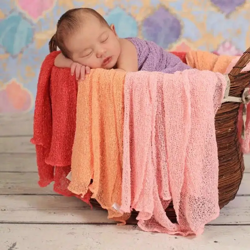 Newborn Baby Photo Wrapping Towel Green Stretch - Image 13