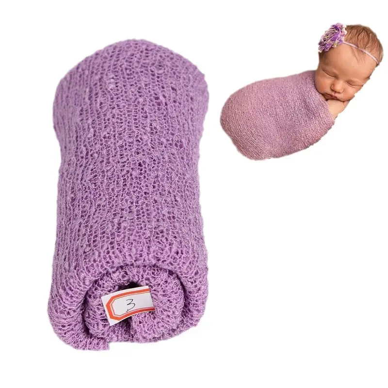 Newborn Baby Photo Wrapping Towel Green Stretch - Image 15