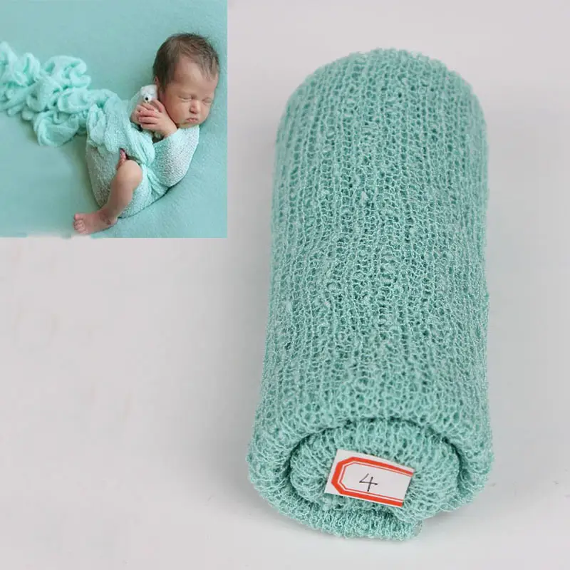 Newborn Baby Photo Wrapping Towel Green Stretch - Image 3