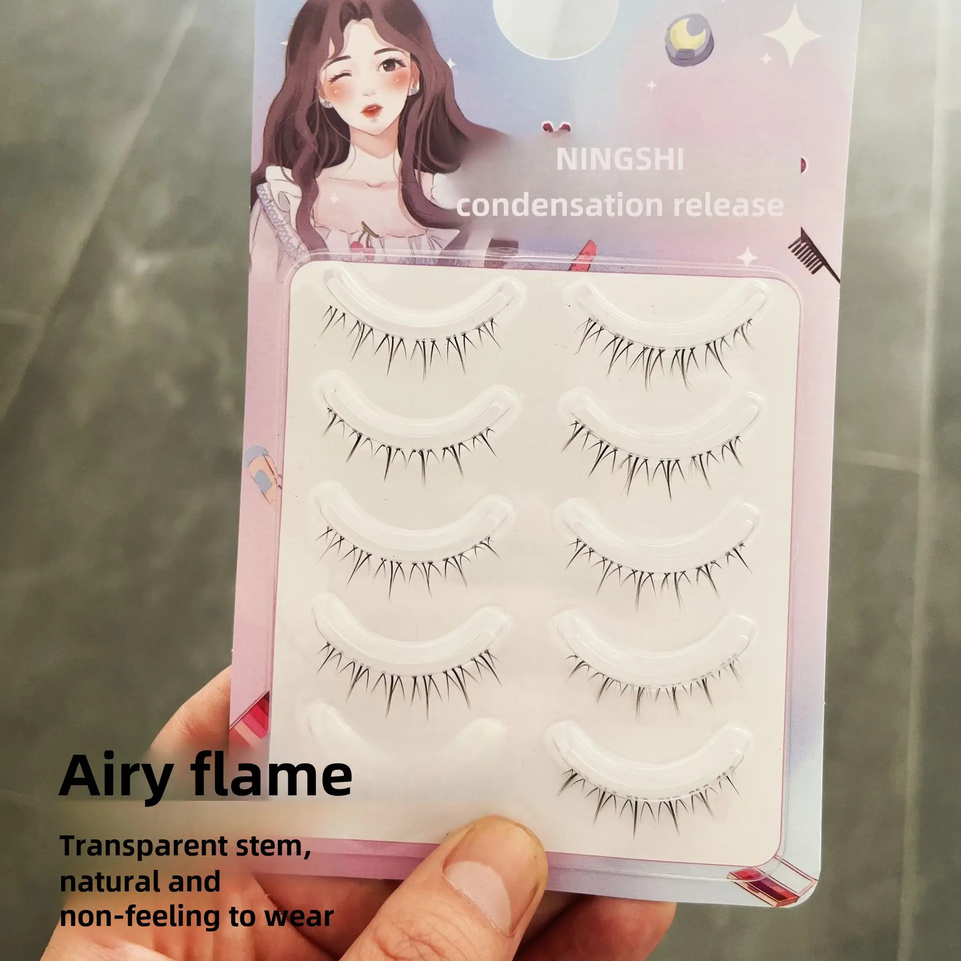 Transparent Fox False Eyelashes Small Flame Book Flat