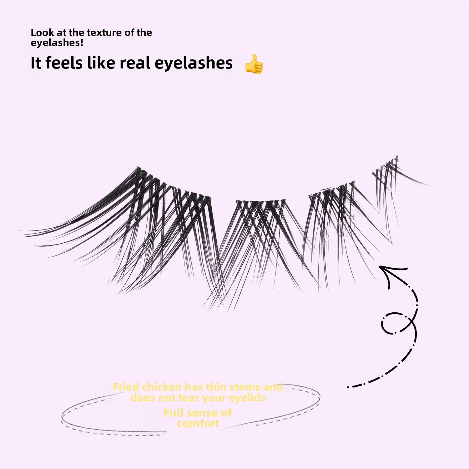 Transparent Fox False Eyelashes Small Flame Book Flat
