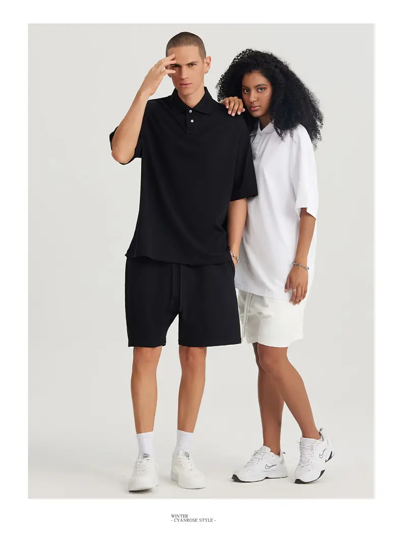 Men's Off-Shoulder Polo T-Shirt 275g American Brand — feature 13