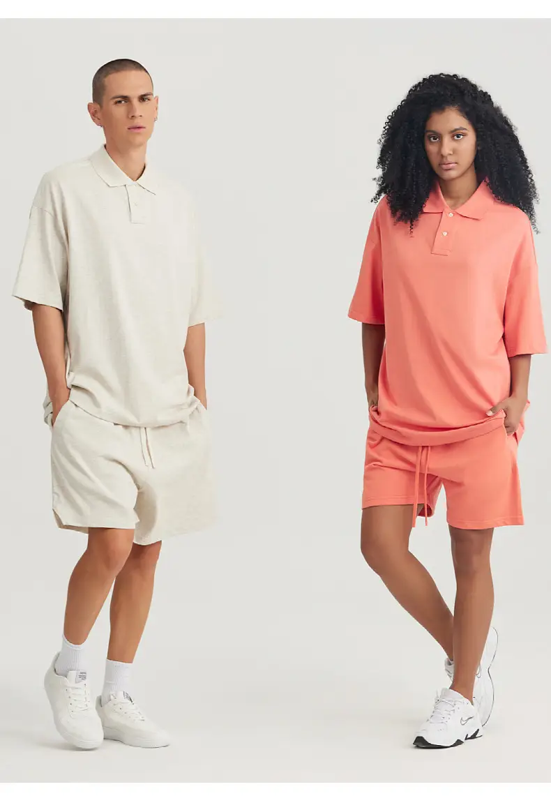 Men's Off-Shoulder Polo T-Shirt 275g American Brand — feature 18