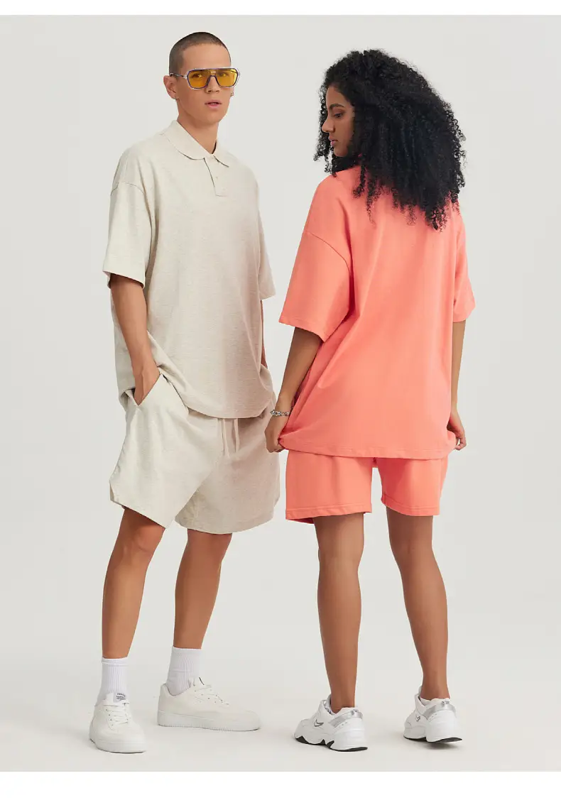 Men's Off-Shoulder Polo T-Shirt 275g American Brand — feature 20