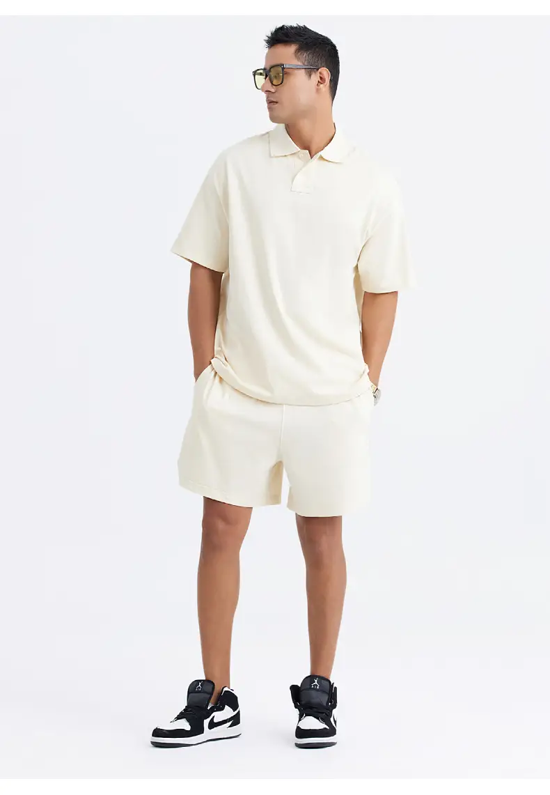 Men's Off-Shoulder Polo T-Shirt 275g American Brand — feature 24