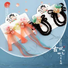 Children's Flower Glass Hairpins with Tassels — feature 14