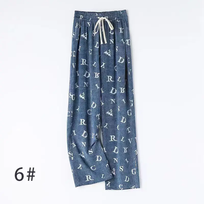 2025 Summer Women Ice Silk Denim Pants Narrow Wide Leg — feature 10