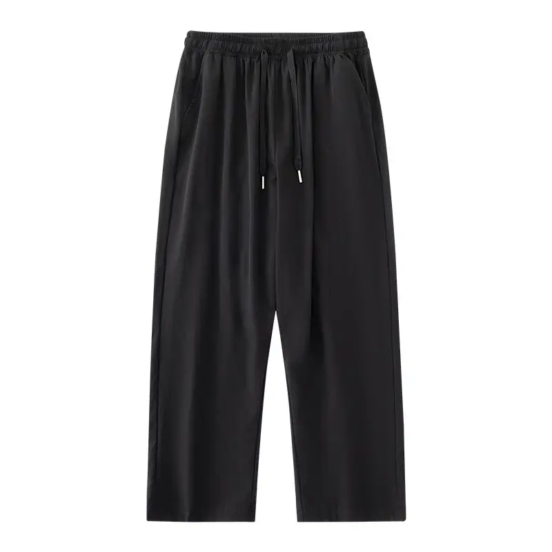 Men's Ice Silk Black Loose Waistcoat Pants - Image 6