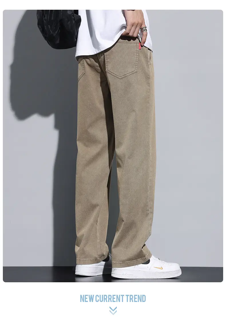Men's Tencel Thin Waist Pants Summer Loose Draping Wide Leg — feature 22