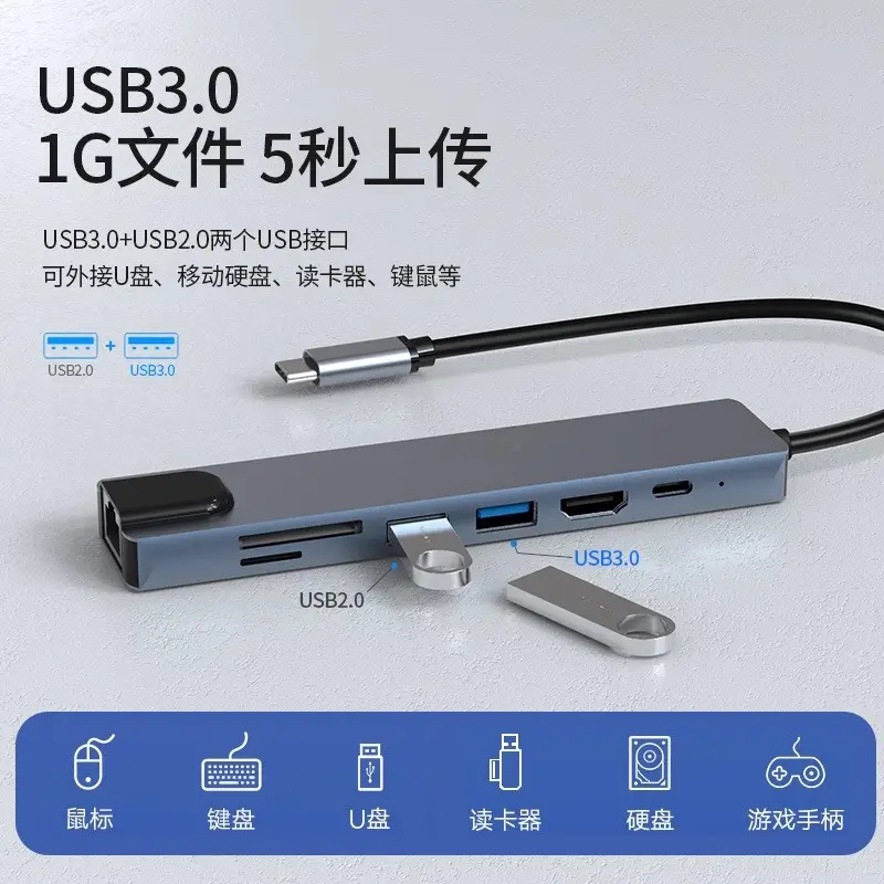 10-in-1 Type-C Docking Station with USB3.0 & SD Card - Image 8