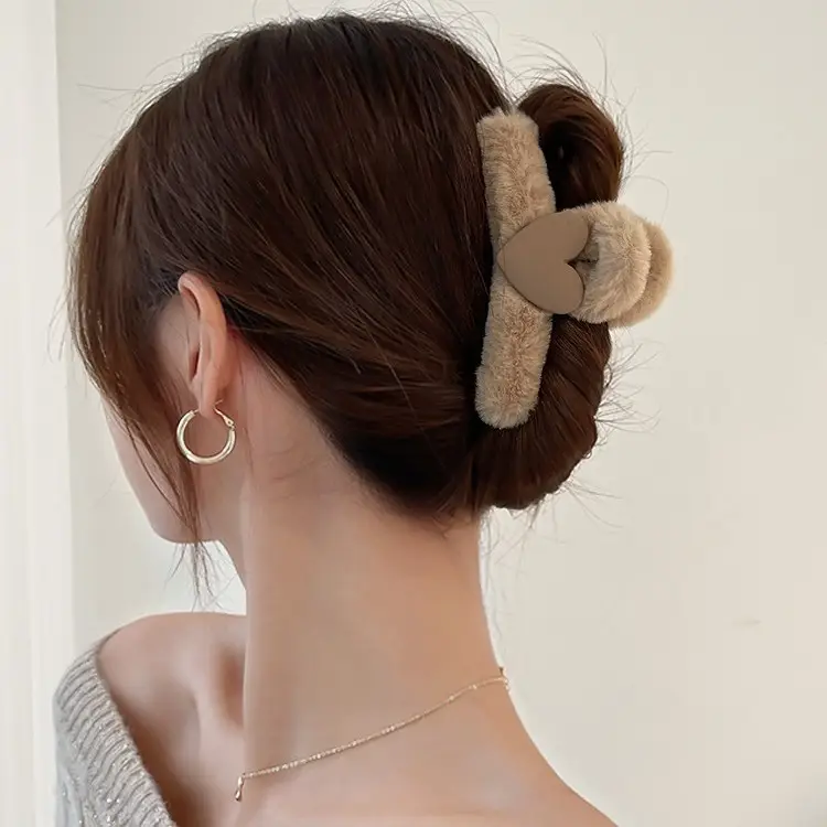 South Korea Love Plush Hairpin Clip for Girls - Image 6