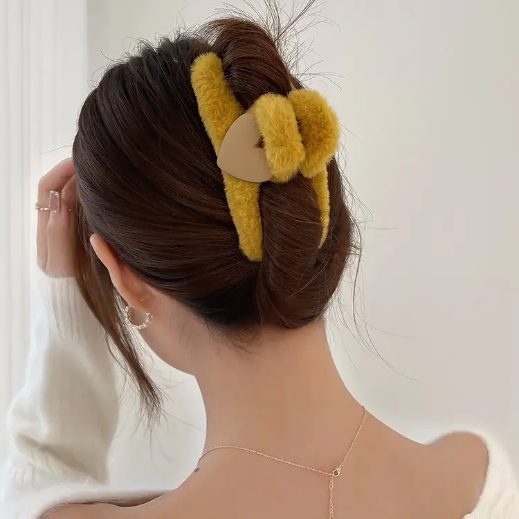 South Korea Love Plush Hairpin Clip for Girls - Image 8
