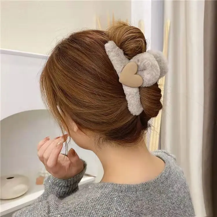 South Korea Love Plush Hairpin Clip for Girls — feature 10
