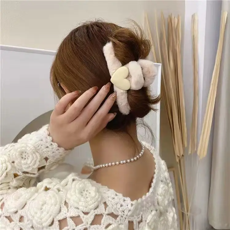 South Korea Love Plush Hairpin Clip for Girls — feature 11